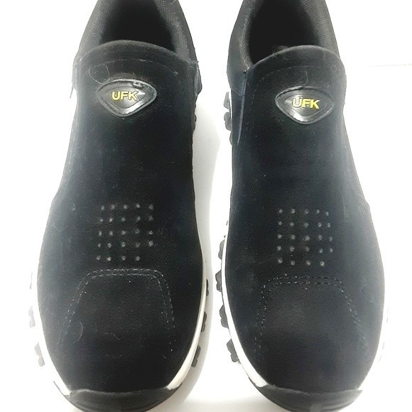 UFK Sport Men’s Black Faux Suede Slip-On Comfort Sneakers US10 Casual Streetwear - Picture 4 of 8